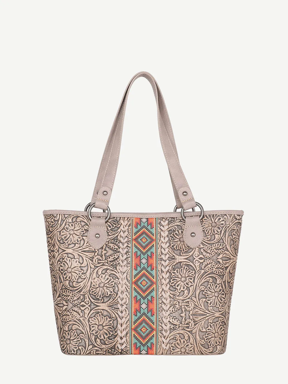 Montana West Vintage Floral Embroidered Aztec Concealed Carry Tote