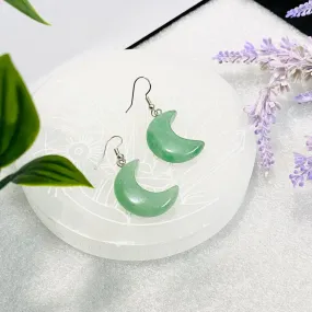 Moon Shaped Crystal Earrings