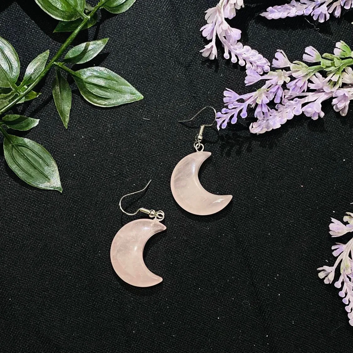 Moon Shaped Crystal Earrings