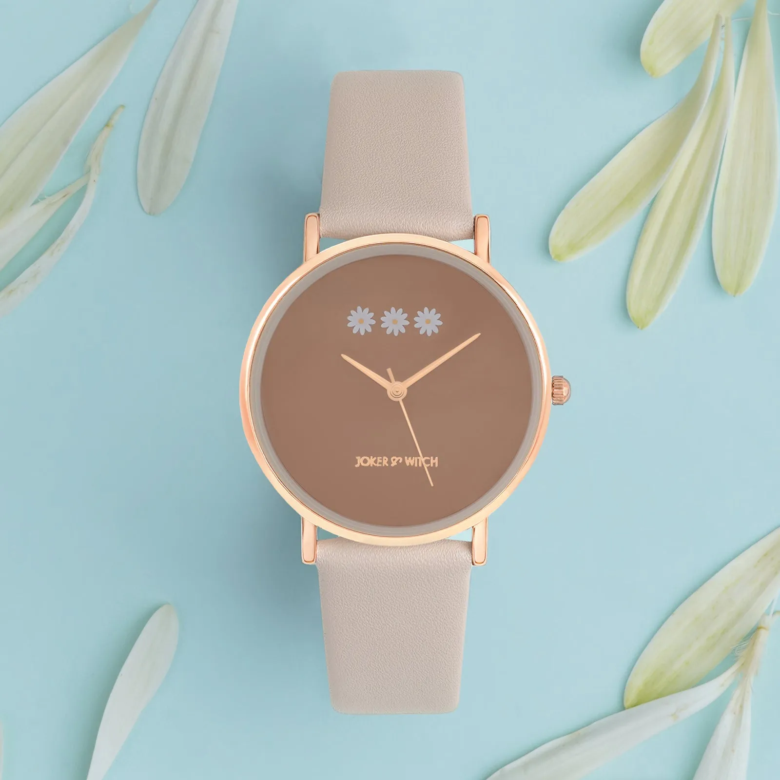 Musky Beige PU Strap Watch