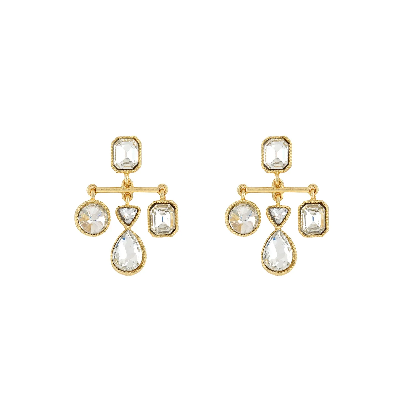 Nadine White Gem Earrings