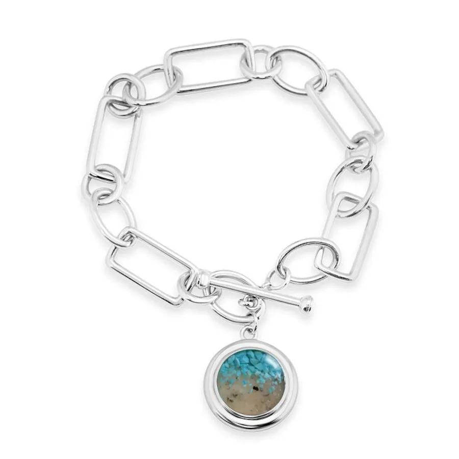 Neptune Toggle Bracelet - Turquoise Gradient