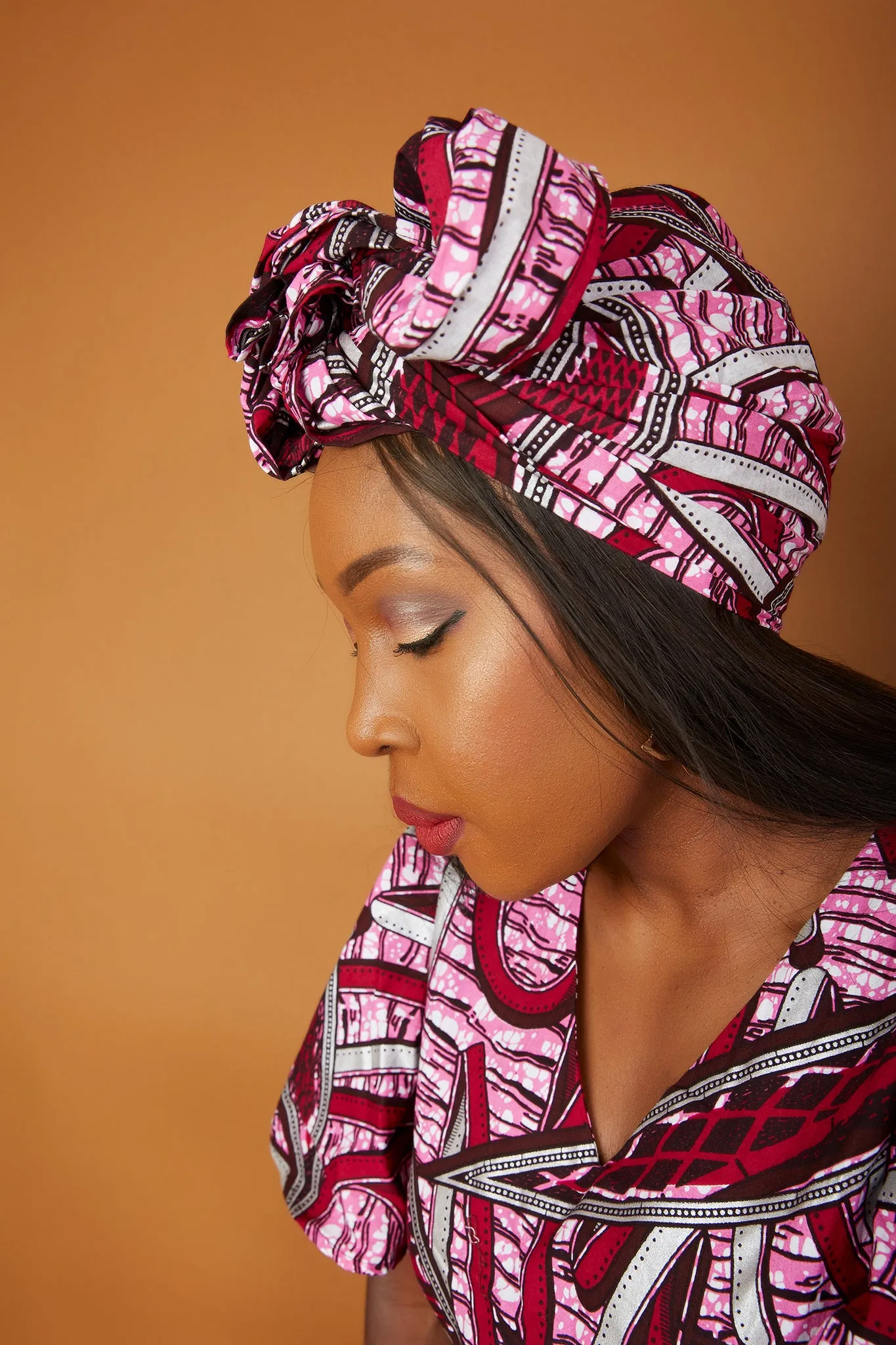 New In African Ankara Print Headwrap/Headtie - Ariella