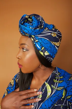 New In African Ankara Print Headwrap/Headtie - Ariella