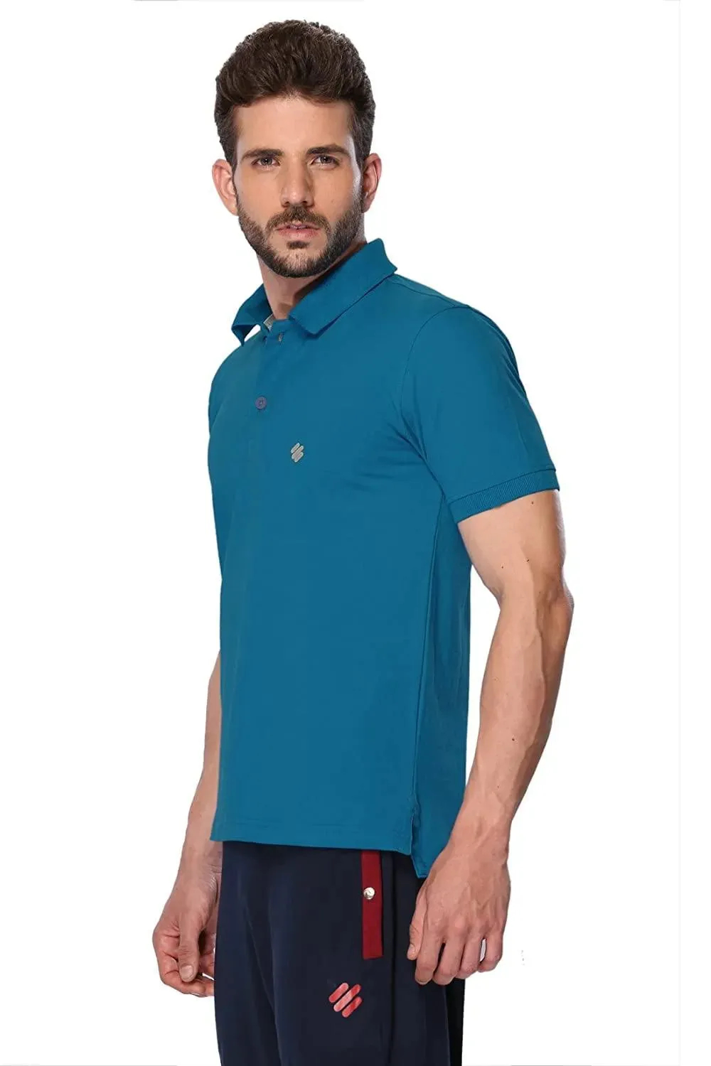 ONN Men's Cotton Polo T-Shirt (Pack of 2) in Solid Bright Blue-Coffee colours