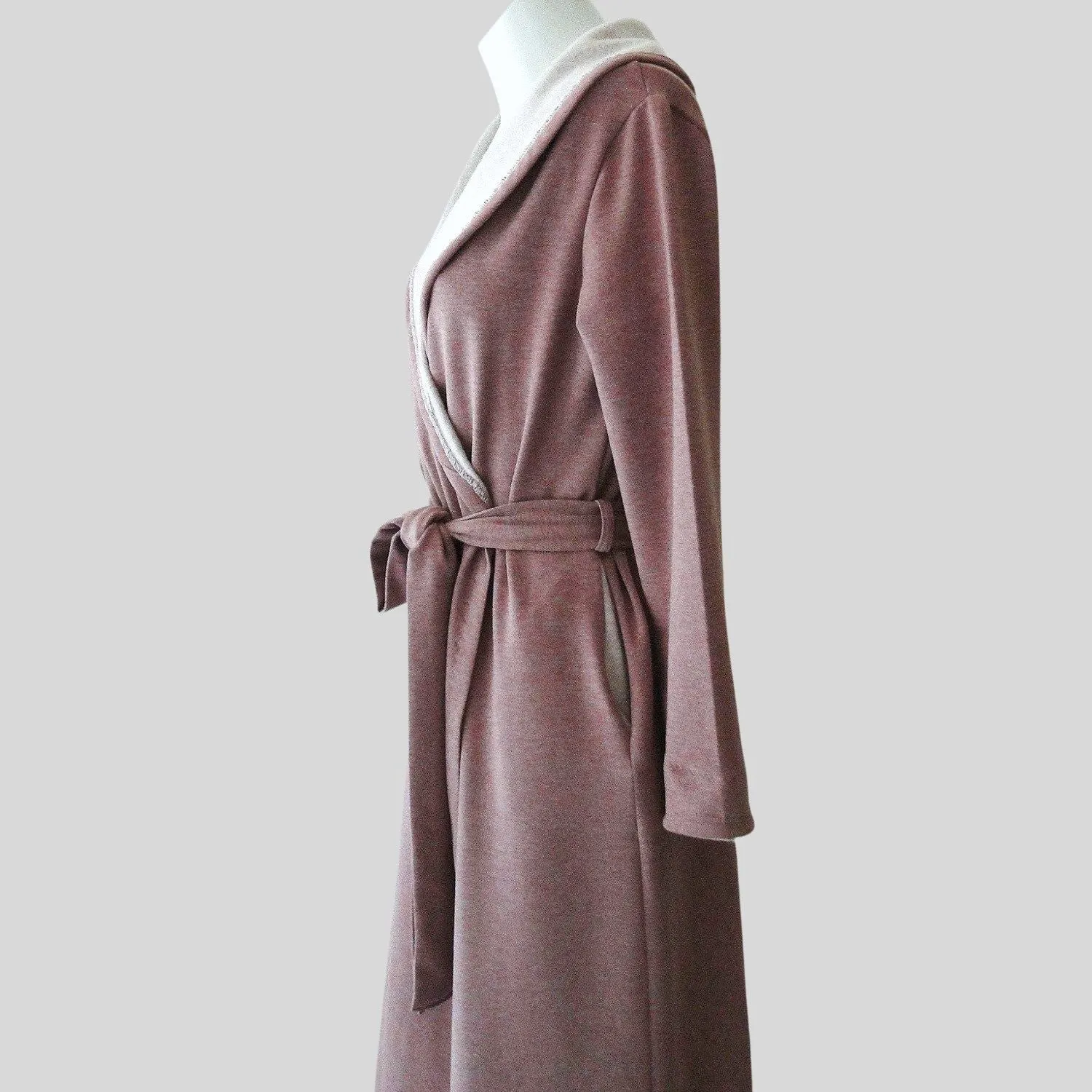 Organic cotton long bathrobe