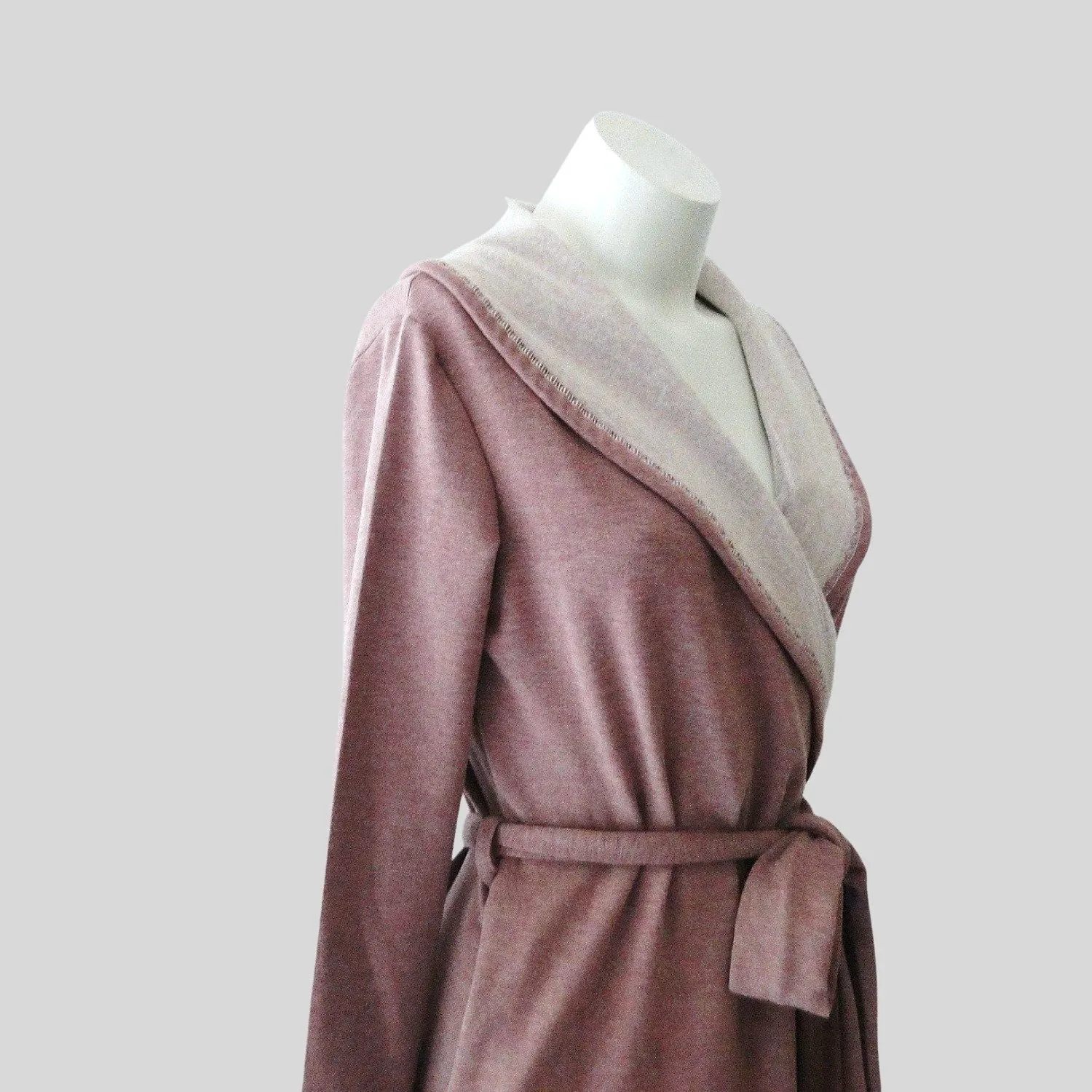 Organic cotton long bathrobe