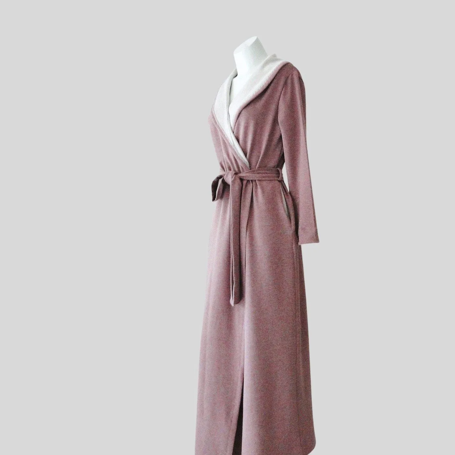 Organic cotton long bathrobe