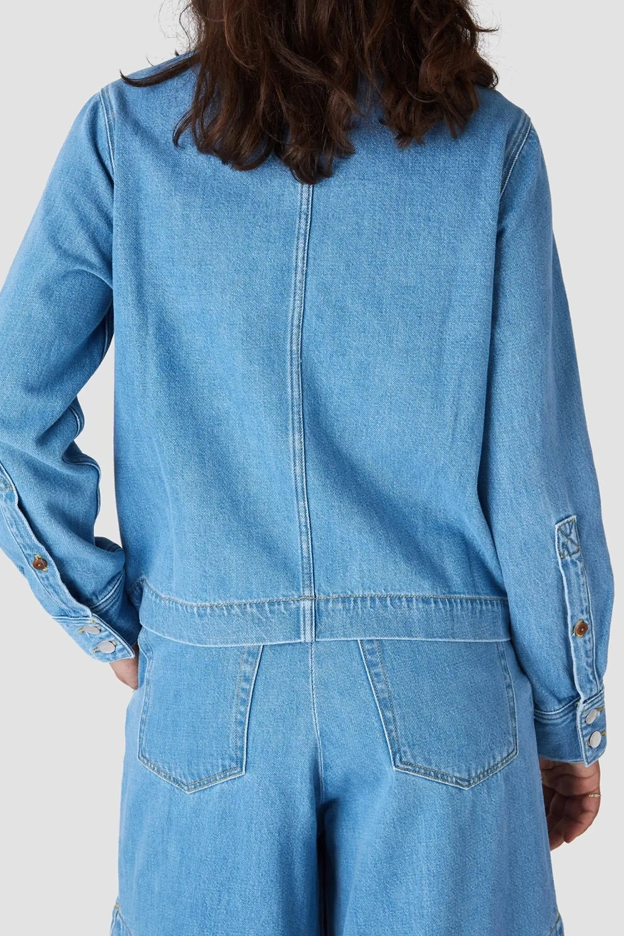 ota denim shirt jacket light blue