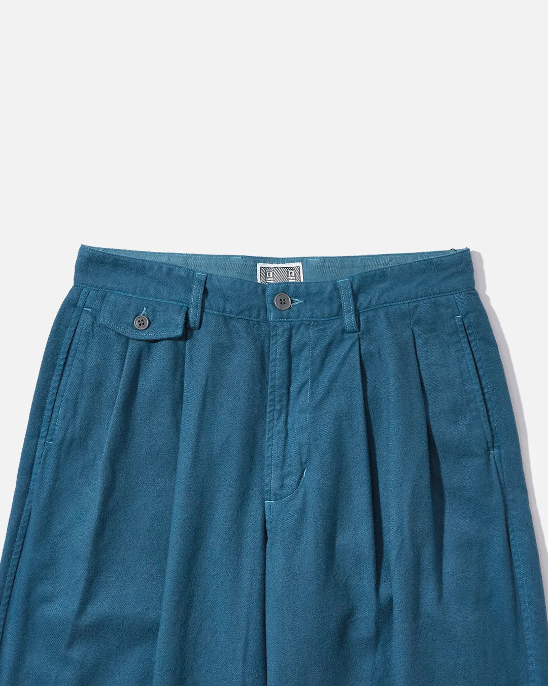 Overdye Two Tuck Pants - Blue