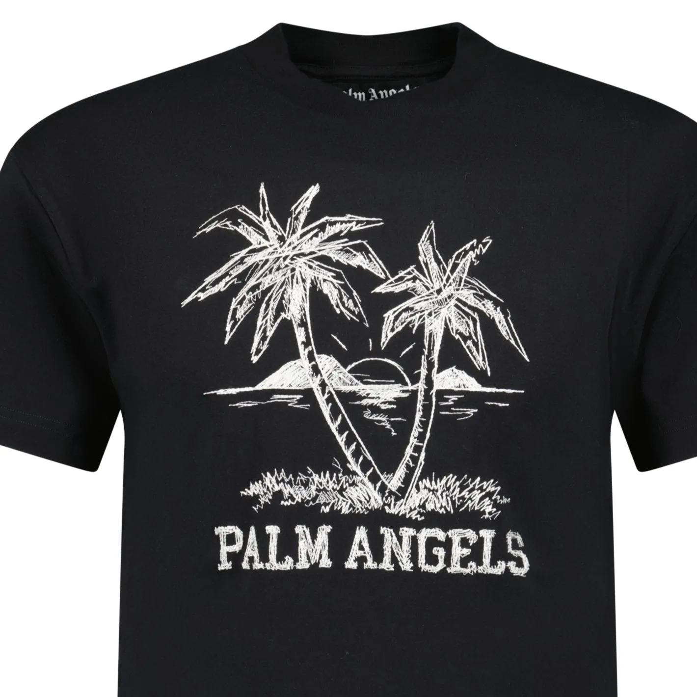 PALM ANGELS Palm Tree Print T-Shirt Black