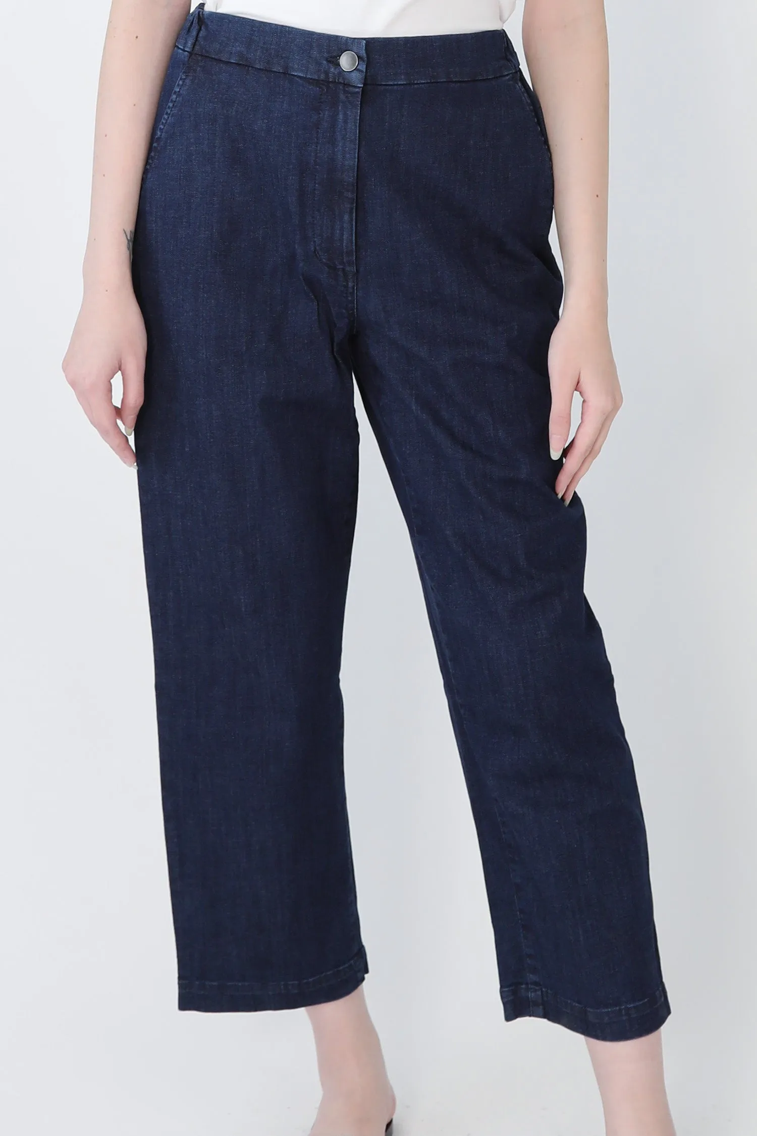 Paloma Denim Trouser in Organic Italian Cotton Stretch