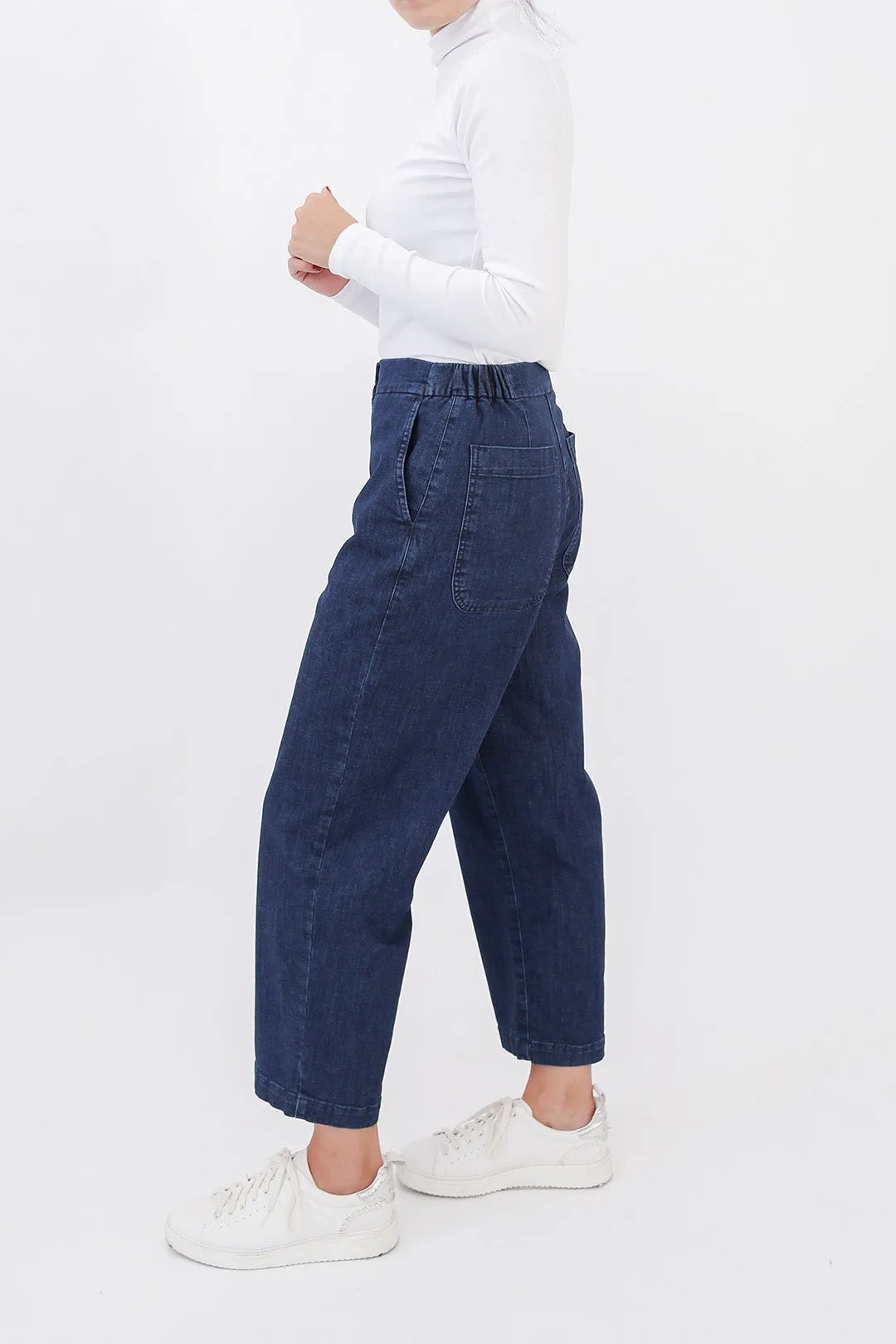 Paloma Denim Trouser in Organic Italian Cotton Stretch