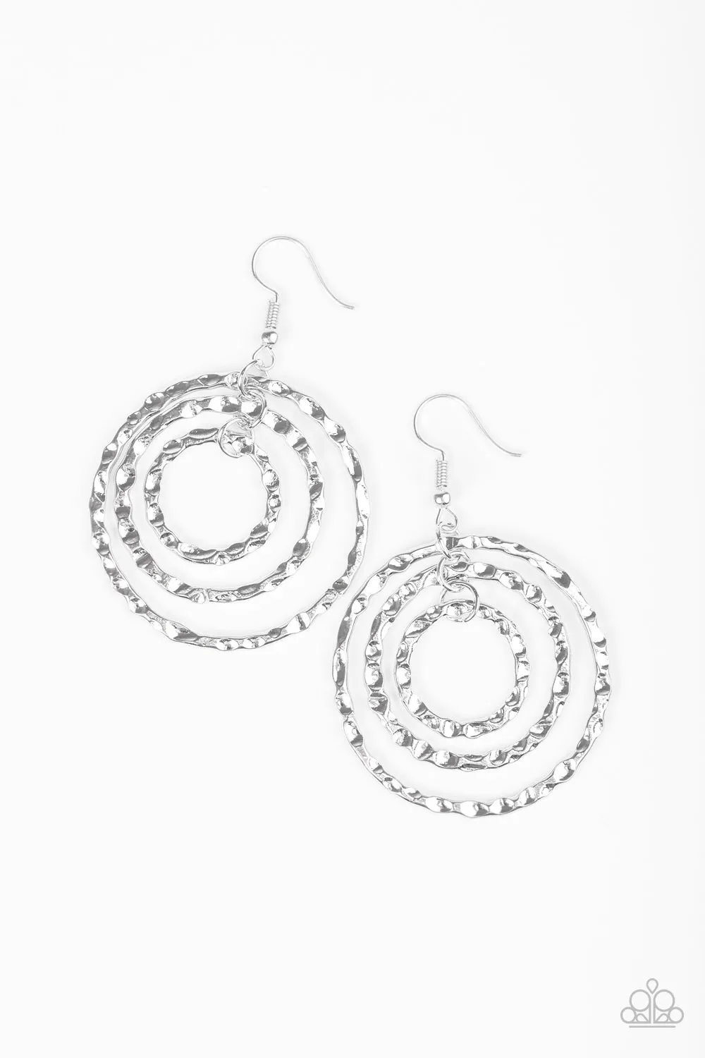 Paparazzi Radical Ripple Silver Earrings