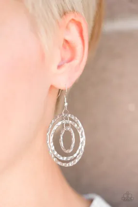 Paparazzi Radical Ripple Silver Earrings