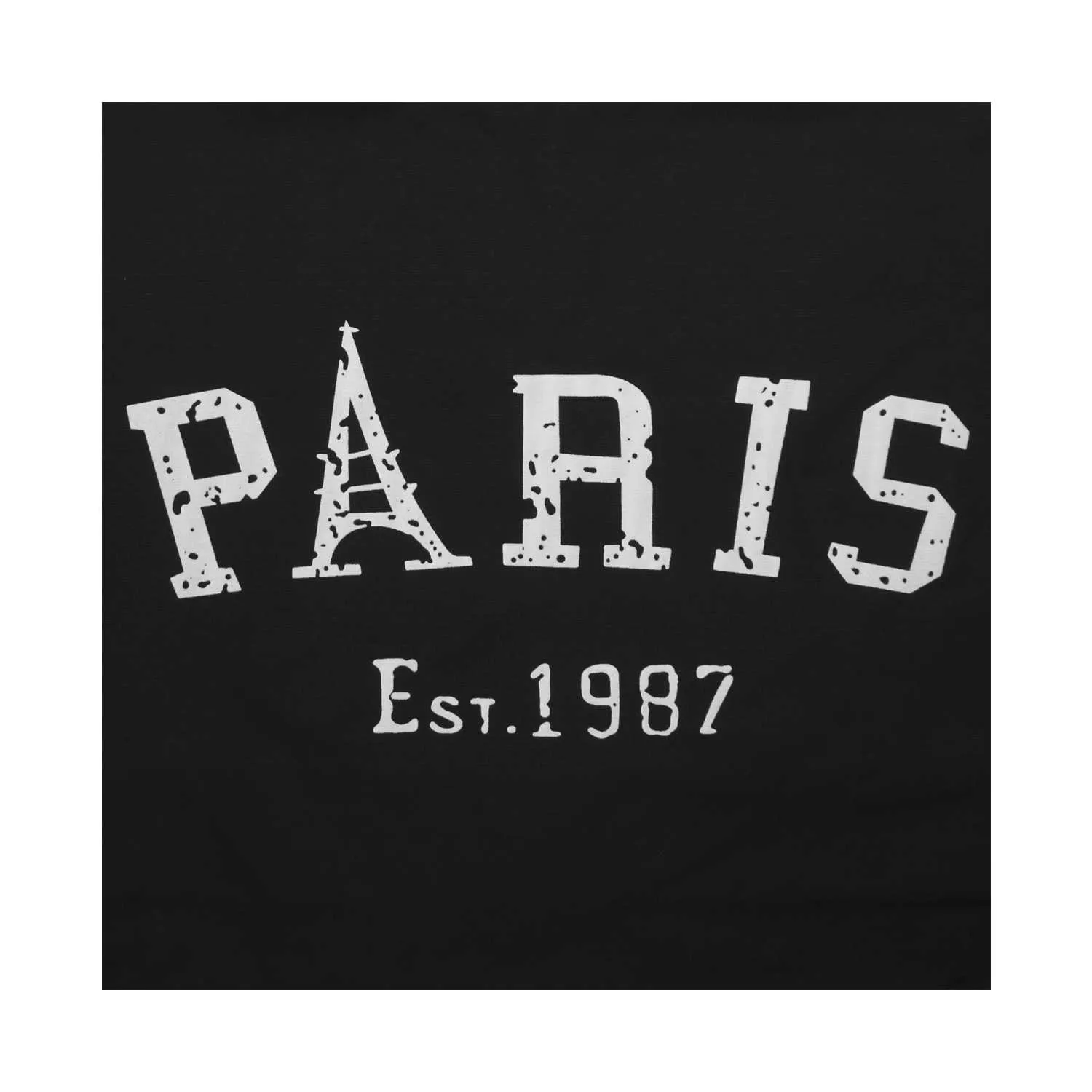 Paris Canvas Tote Bag - Black