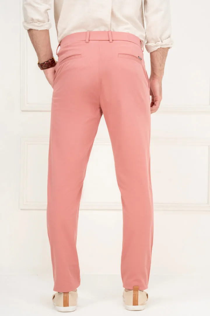 Pink Slim Fit Stretch Chino Pants