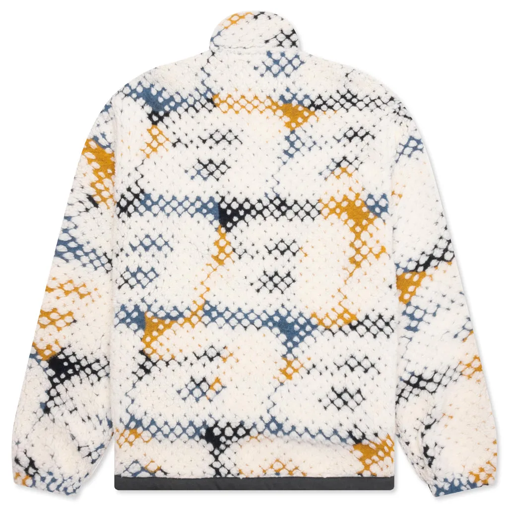 Printed "A" Fleece Zip Jacket - Multi