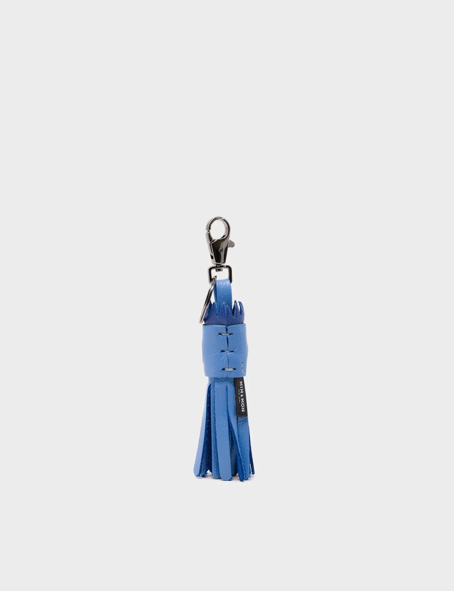 Queen Callie Marie Charm - Vista Blue Leather Keychain