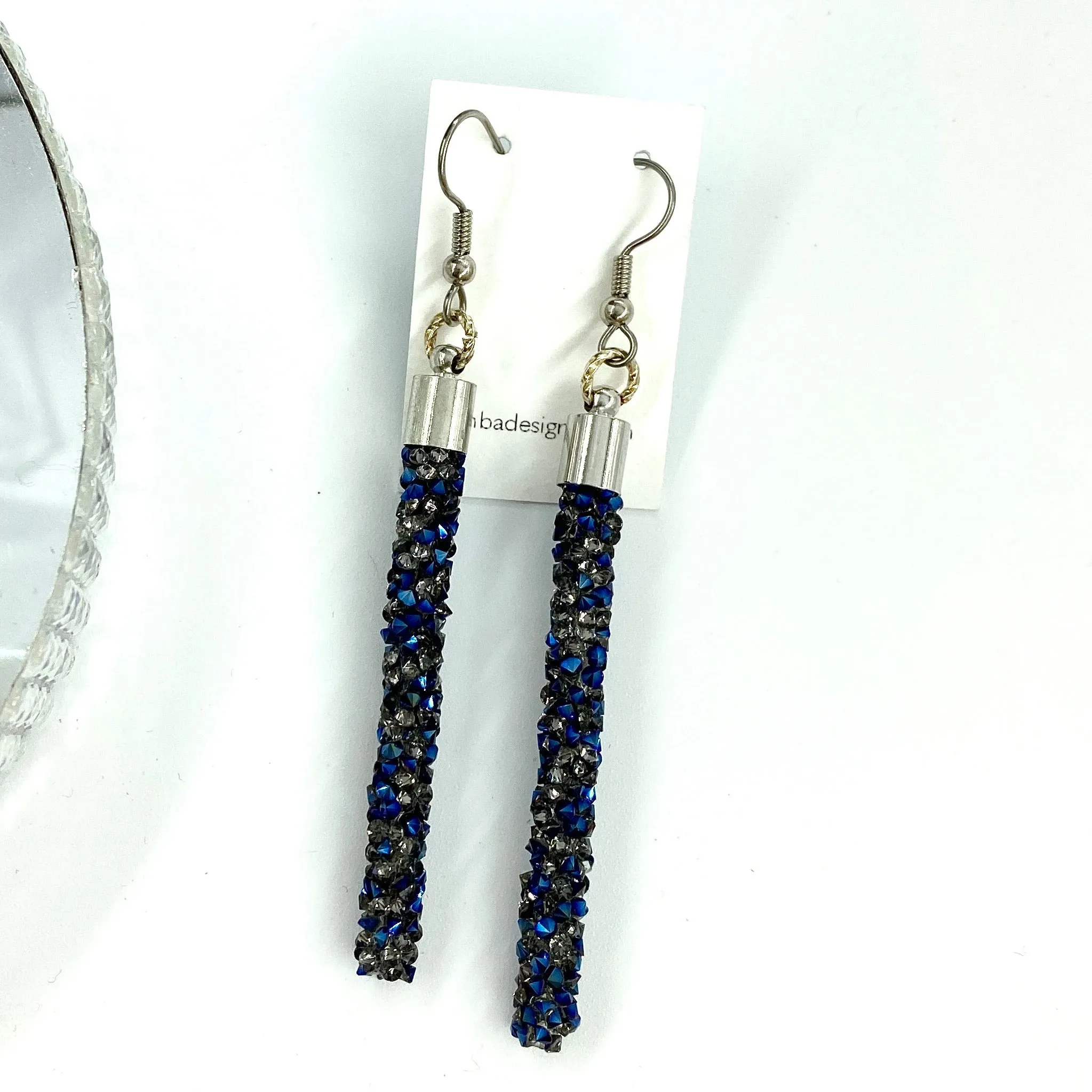 "Glamour & Glitz" (Blue) Earrings