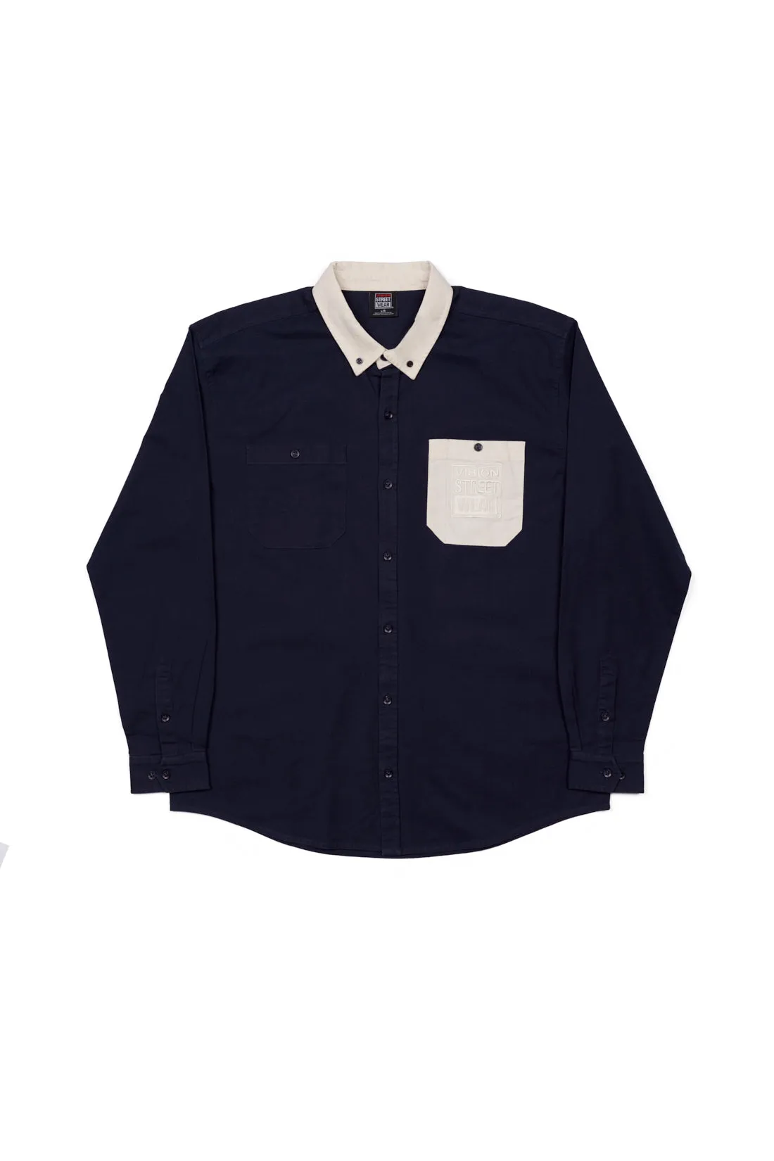 Relax Fit Shirt With Pocket - Navy