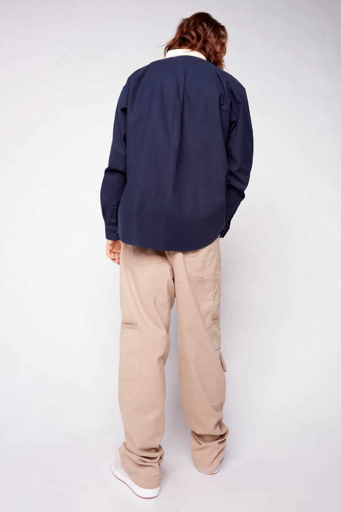 Relax Fit Shirt With Pocket - Navy