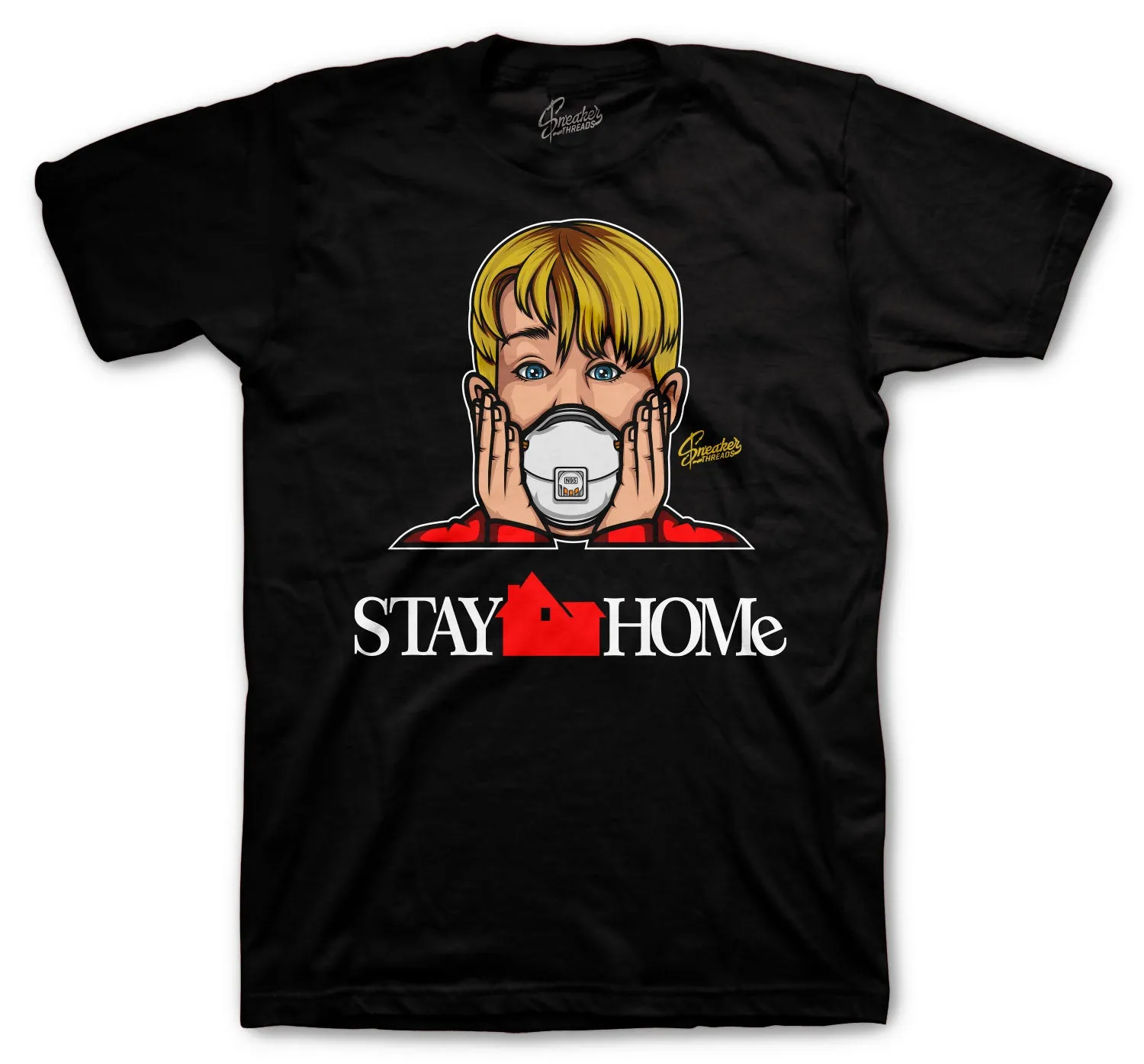 Retro 12 Super Bowl Shirt - Stay Home - Black