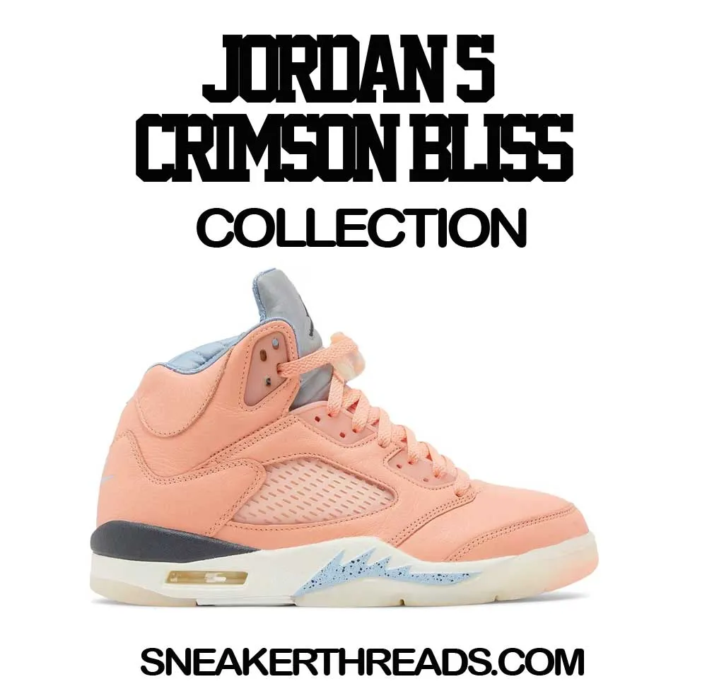 Retro 5 Crimson Bliss Satin Jacket - Creme - Light BLue