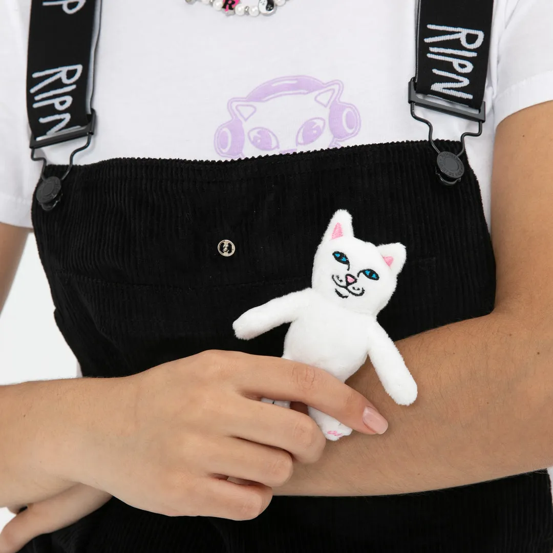 RIPNDIP NERMY BUDDY CORDUROY OVERALLS-BLACK