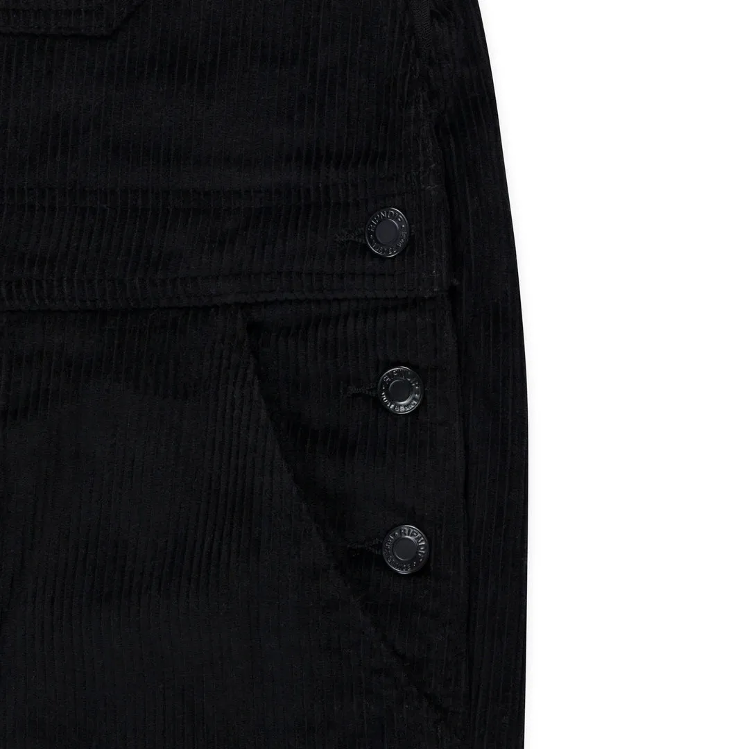 RIPNDIP NERMY BUDDY CORDUROY OVERALLS-BLACK