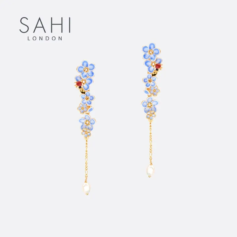 Sahi Forget Me Not Flower Dangle Earring