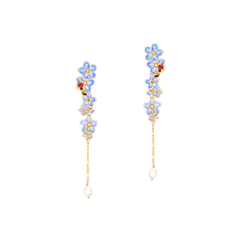 Sahi Forget Me Not Flower Dangle Earring