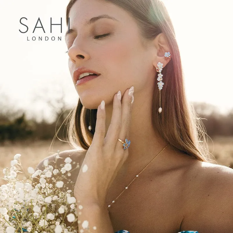 Sahi Forget Me Not Flower Dangle Earring