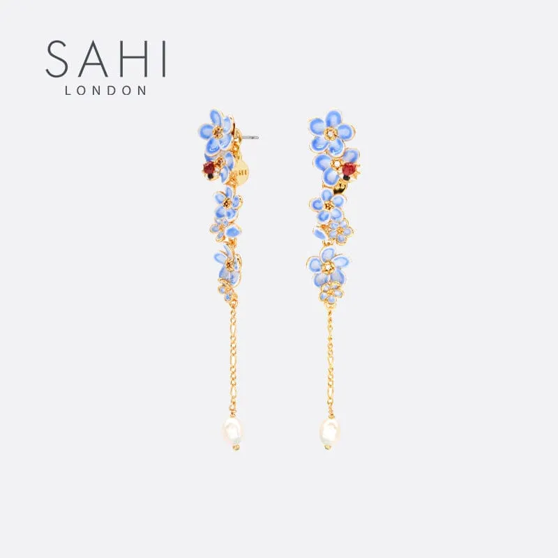 Sahi Forget Me Not Flower Dangle Earring