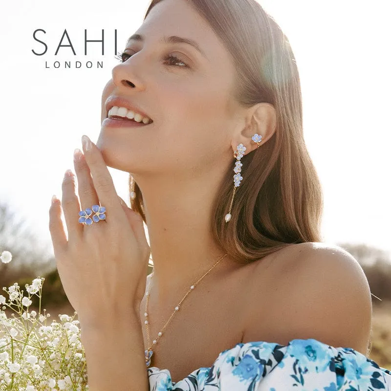 Sahi Forget Me Not Flower Dangle Earring