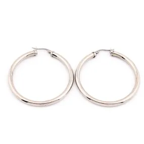 Silverworks X2725 Hoop Earrings (Silver)