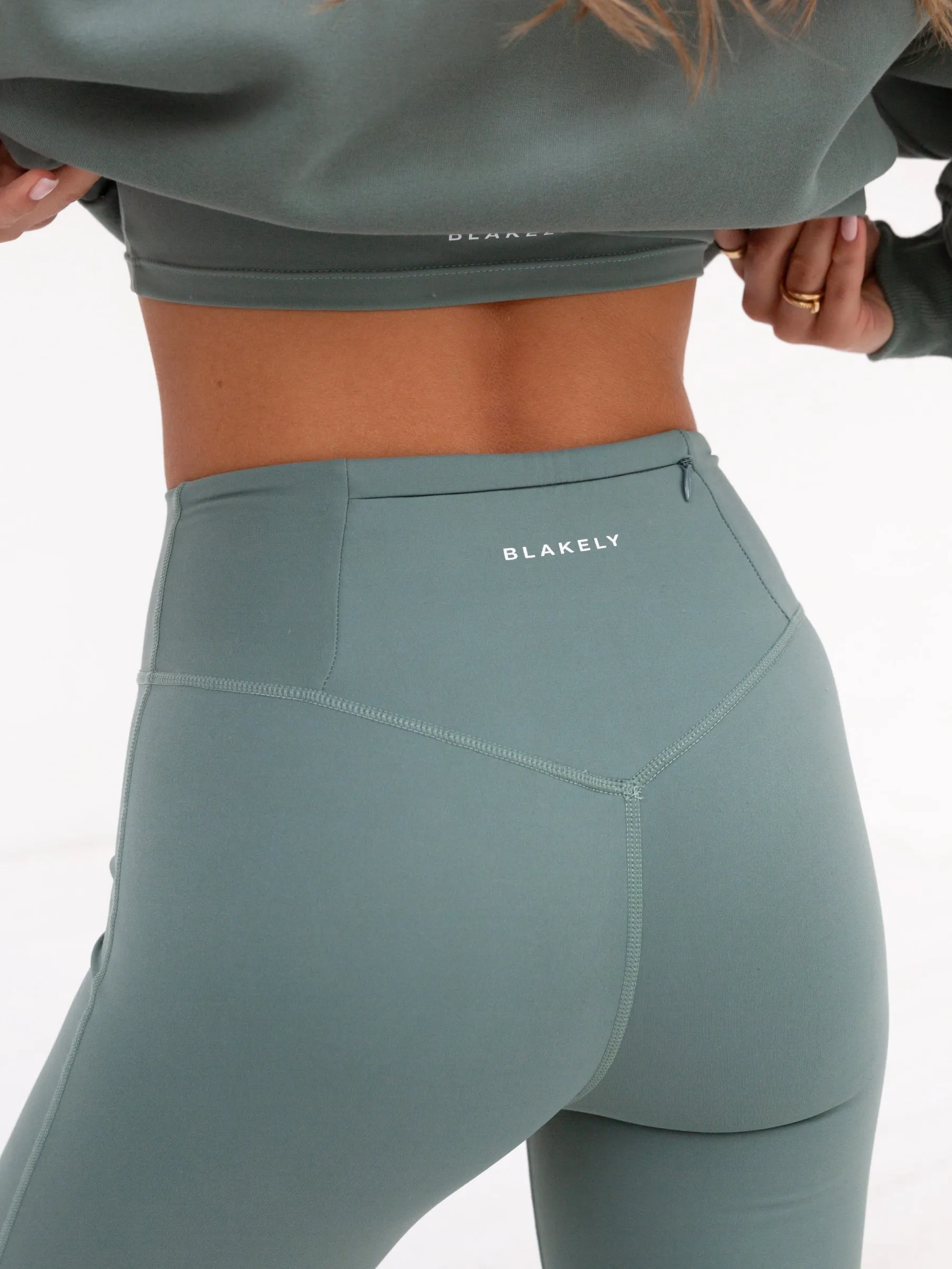 Soft Sculpt Wide Leg Leggings - Sage Green