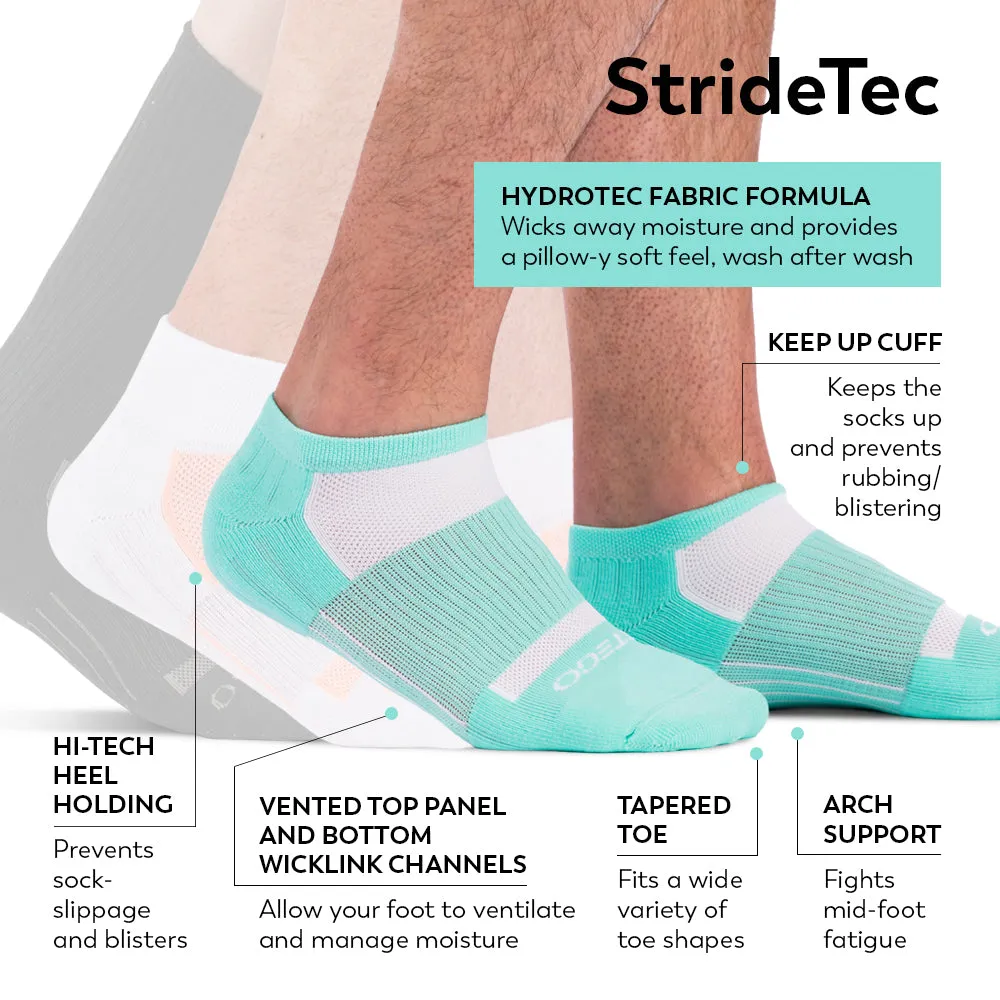 Stego StrideTec Cushioned 1/4 Crew Socks