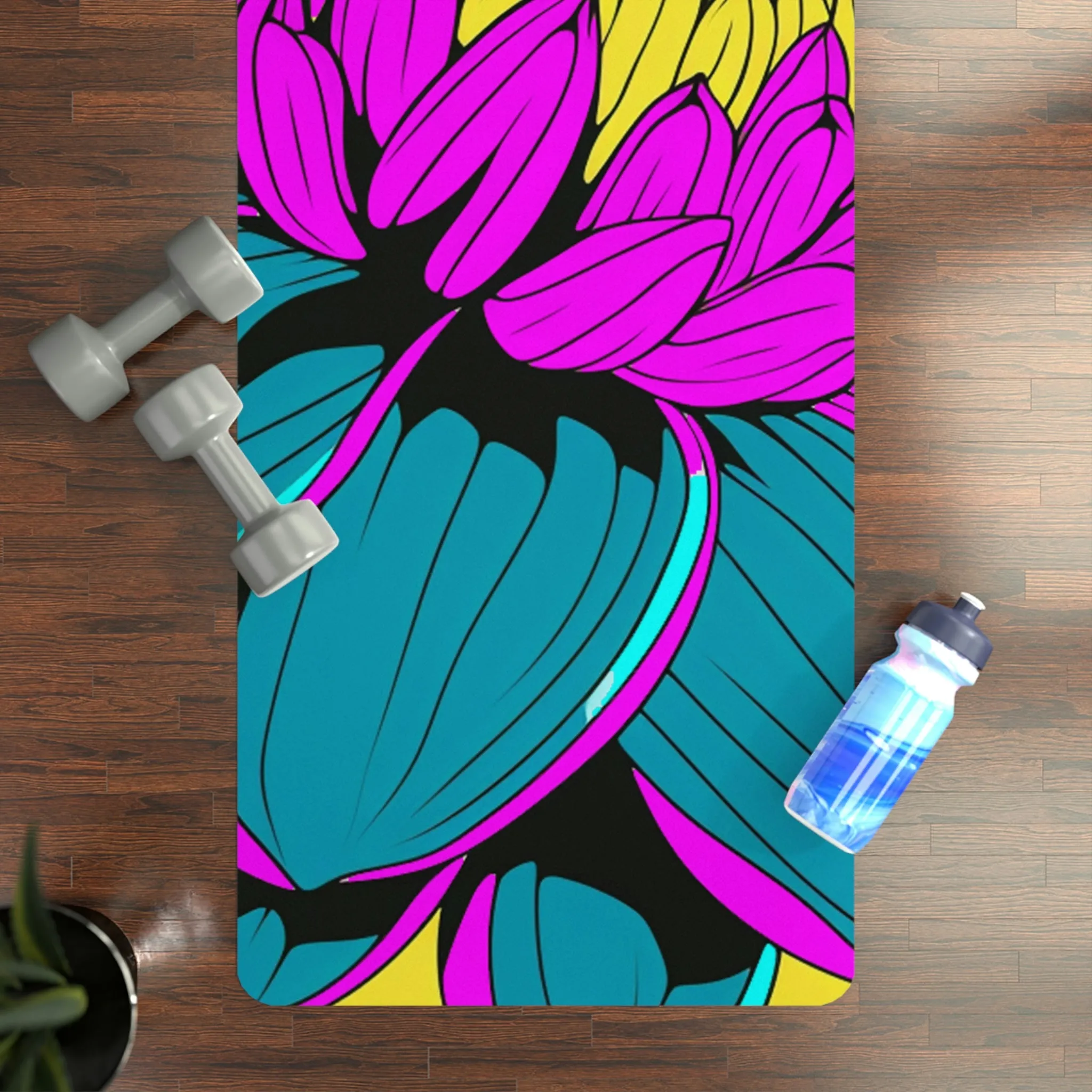 Strike a Pose on a Pop Art Yoga Mat: Inspired by Roy Lichtenstein's Dahlia 001