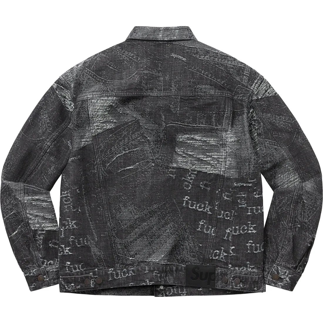 SUPREME ARCHIVE DENIM JACQUARD TRUCKER JACKET-BLACK