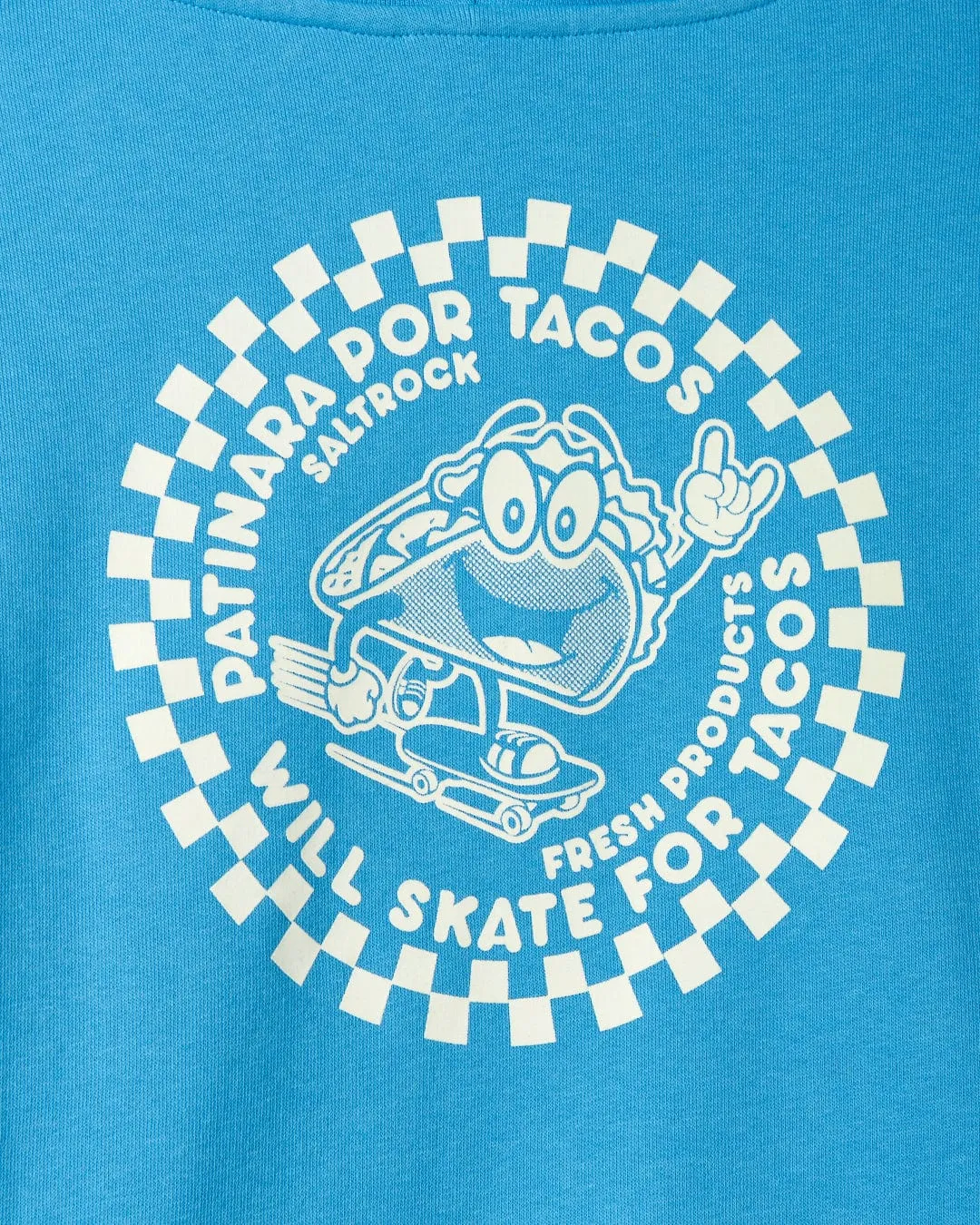 Taco Tok - Recycled Kids Pop Hoodie - Blue