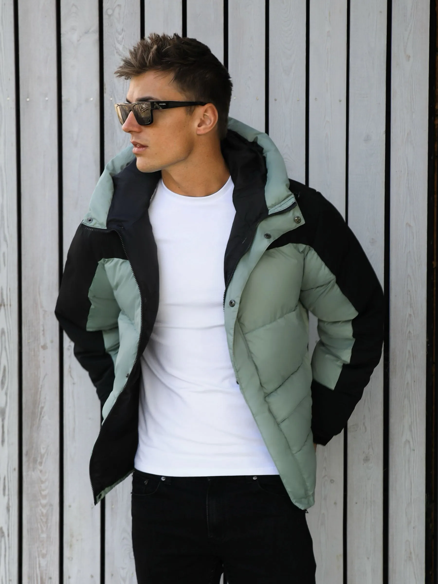 Tampa Puffer Coat - Sage Green