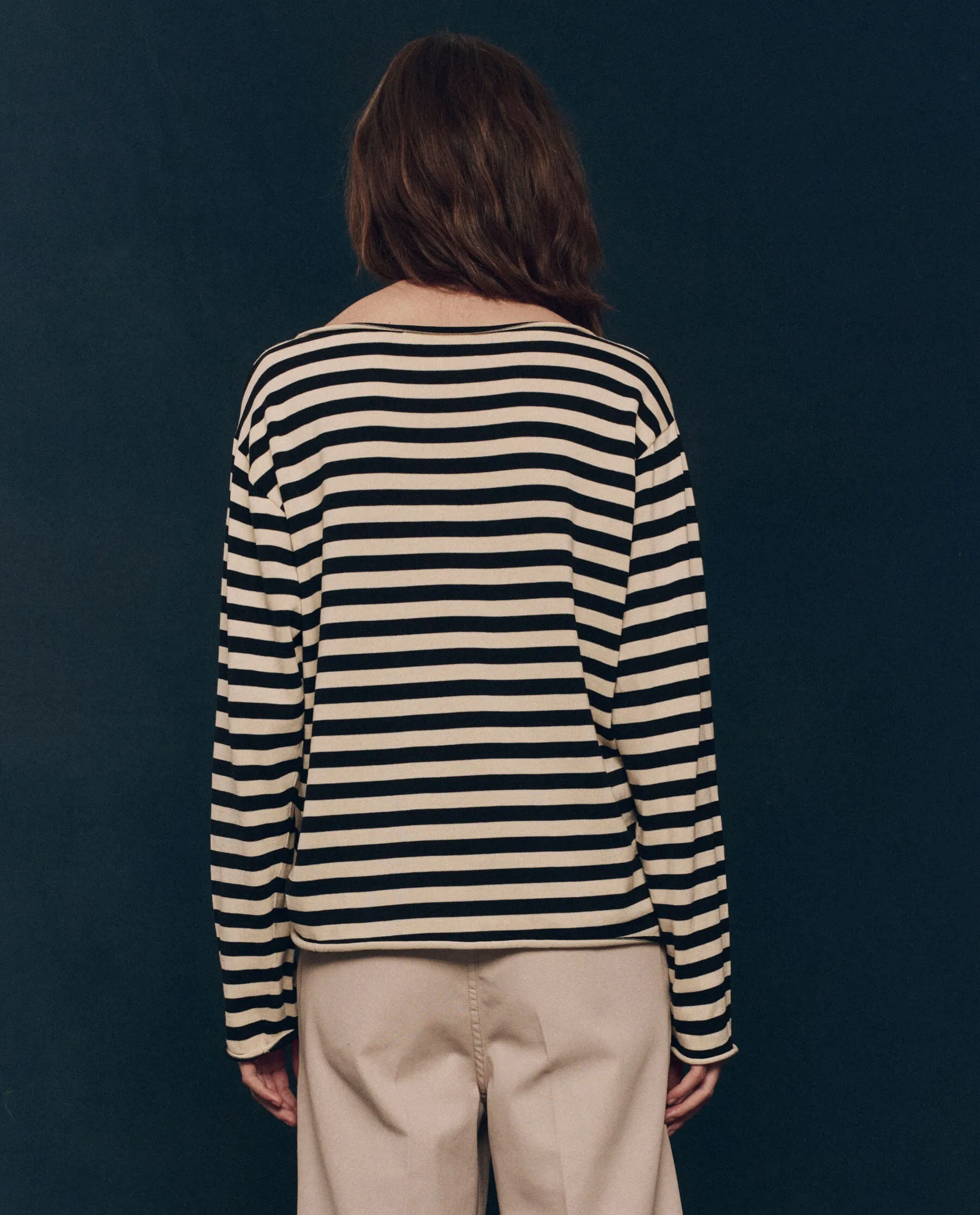 The Great Sailor Sweater in Black Stripe