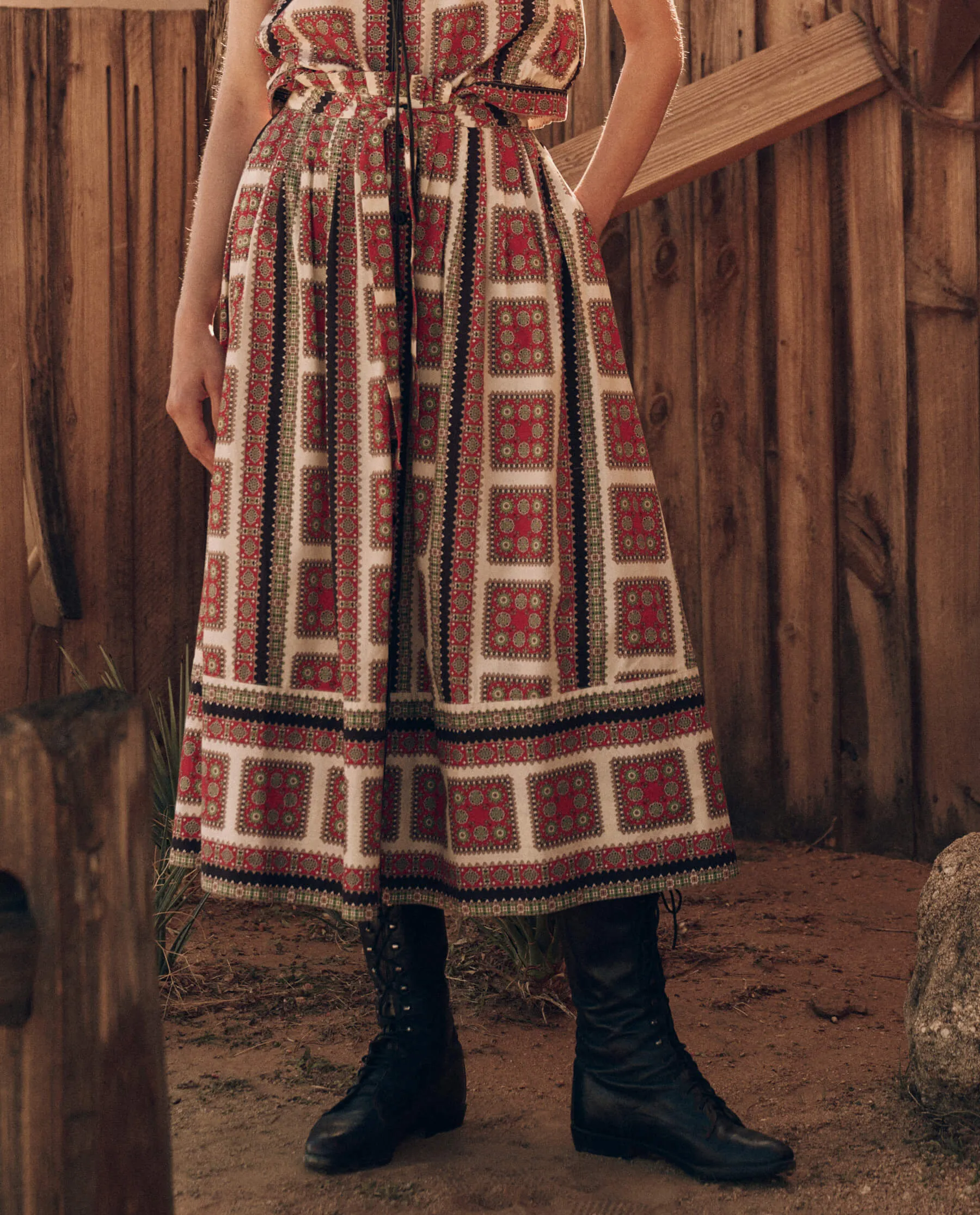 The Great Treeline Skirt in Westward Bandana Print