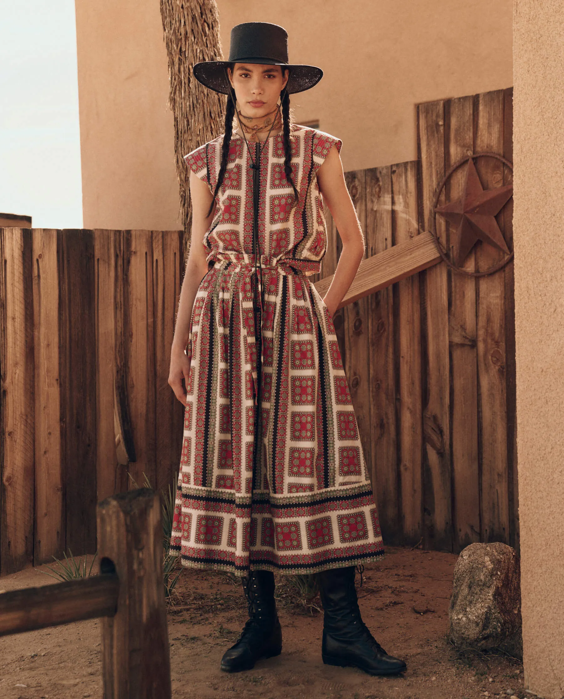 The Great Treeline Skirt in Westward Bandana Print