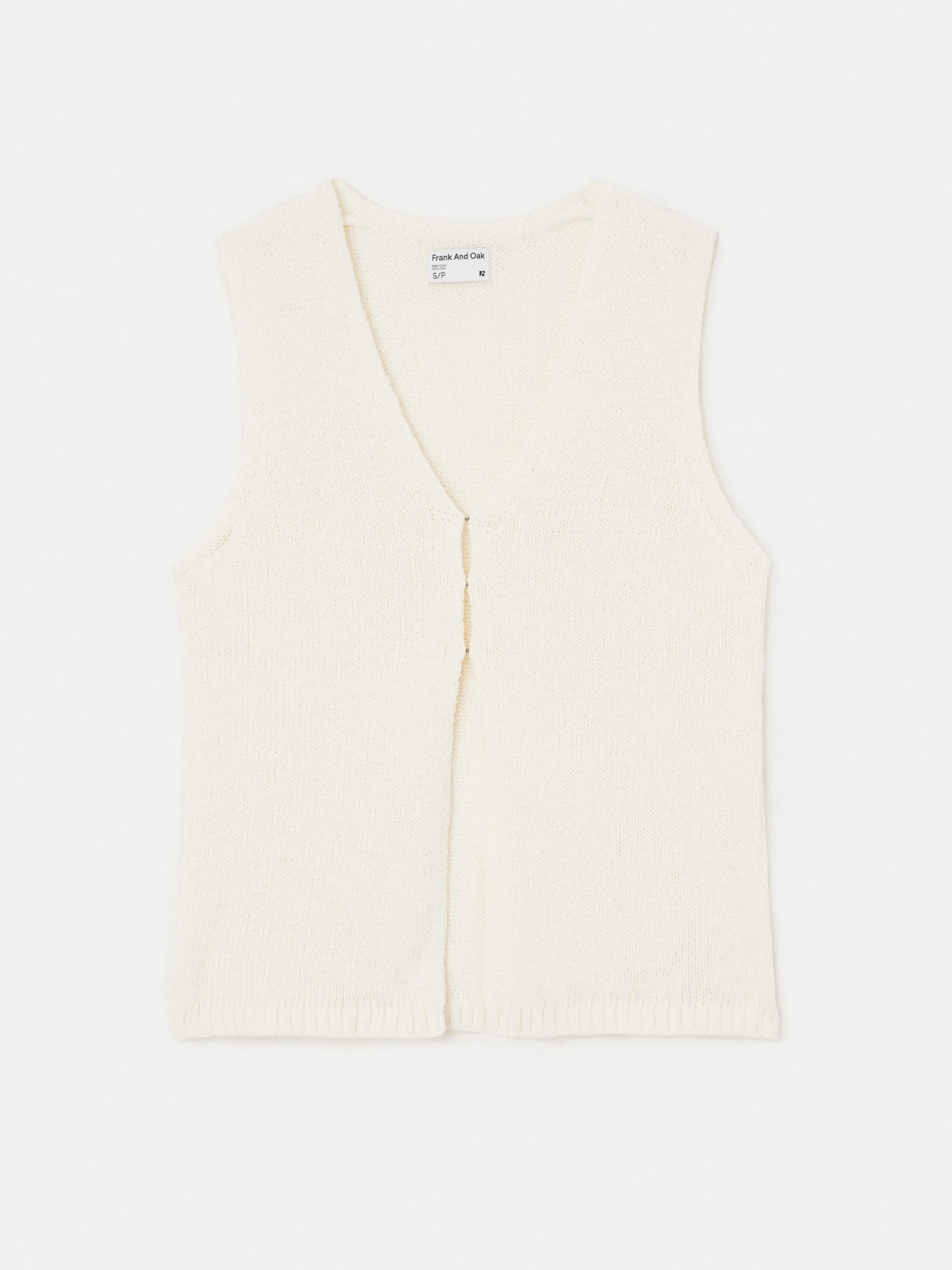 The Knit Sweater Vest in White