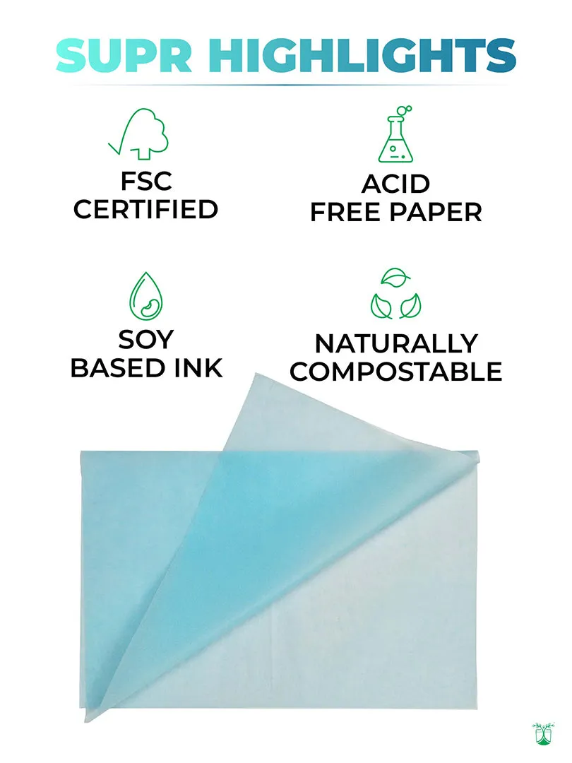 Tissue Paper (Light Blue). Acid-Free & Sustainable Wrapping Paper.