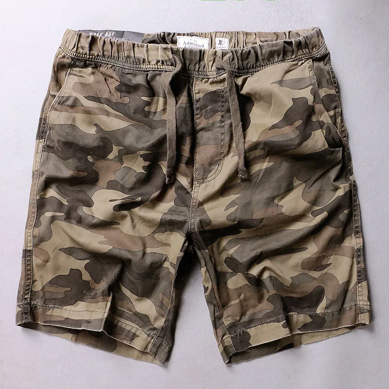 Tooling Casual Elastic Waist Men's Shorts