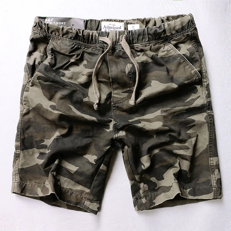 Tooling Casual Elastic Waist Men's Shorts