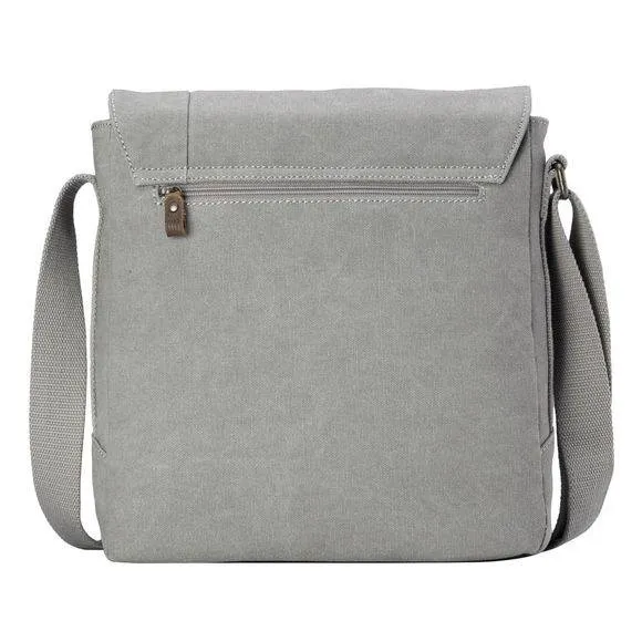 Troop London Organic Cotton Reporter Bag | Ash Grey